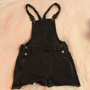 Madewell Black Short Overalls